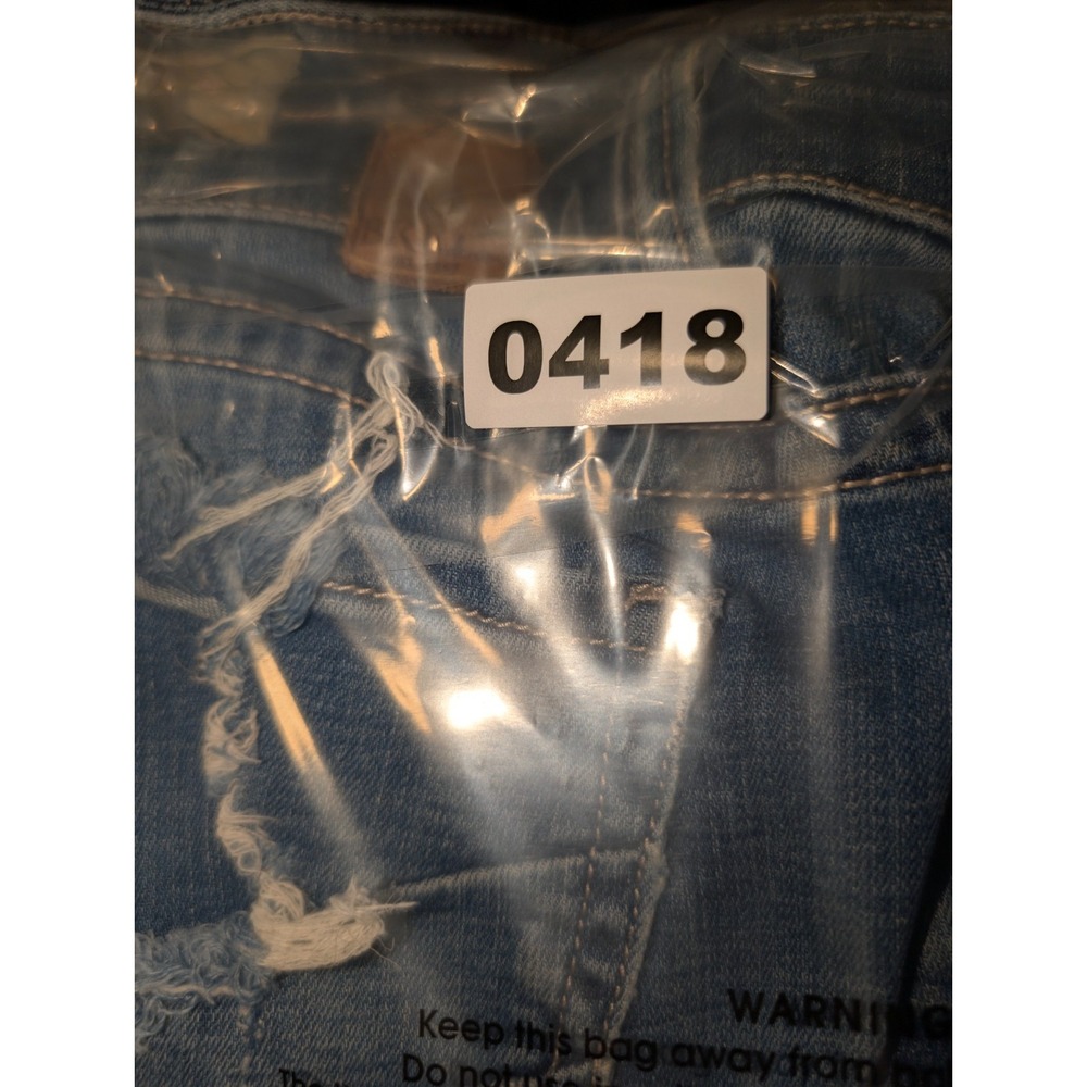 Womens Bke Denim Payton Bootcut Distressed Jeans Size 31X33 1/2 Medium Wash - Picture 14 of 14